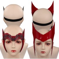 Scarlet Cosplay Witch Mask Fantasia Adult Women Masks Headgear Masquerade Halloween Carnival Party Costume Accessories Props