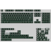 PBT Emma Theme Keycaps PBT Dye Sublimation Green White Key Caps Cherry Profile Keycap For Mechanical Keyboard Split Spacebar