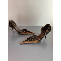 Sexy Pointed Leopard Print High-Heeled Single Shoes for Women Shallow Mouth Thin Heel Shoes for Lady