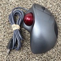 A+ for Logitech Trackman Wheel T-BB18 Trackball Marble Optical Mouse 804360-1000 Tested