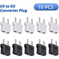 3/5/10/Pcs EU European Electrical Plug US USA To EU Korea Plug Socket Travel Converter Adapter Electrical AC Outlet Adaptor