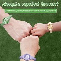 Waterproof Sweatproof Anti-Mosquito Bracelet, Plant Repeller Outdoor Bug Oil Essential Portable Wristband, Insect Camping G B7H7