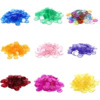 100pcs 19mm Poker Chips Count Bingo Chips Bingo Game Cards Plastic for Games