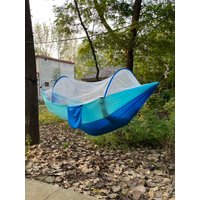 Portable Double Hammock with Stand - Heavy Duty Portable Hammock for Backyard, Patio Camping, Includes Carry Bag with Cup Holder