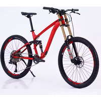 26 Inch Disc Brake Bicycle Dual Suspension Full Steel MTB 24 Speed Rim Mountain Bike 26 Inch Aluminum Alloy Fork Disc