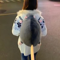 Fancy Rat Backpack Fashion Funny Pet Fancy Rat Casual Plush Backpack Women Men Popular Kawaii Schoolbag Cute Trend Backpacks