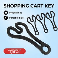 4/8Pcs Universal Shopping Cart Trolley Unlocker Key Portable Metal Token Keychain Supermarket Daily Household Accessories