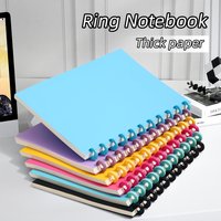 Discbound Notebook, 8-Disc Disbound Planner with Removable Pages, 160 Pages Spiral Notebook, Poly Cover Discbound Planner