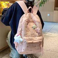 2025 New Plaid Woollen Women Backpack Student Book Bag Backpacks for Teenage Girls School Bags Laptop Travel Rucksack