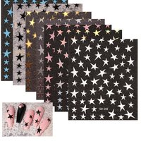Mix 7 Colourful Stars Nails Stickers Irregular Pentagram Decals Laser Shiny Decor Self-adhesive Decals DIY Manicure Foils Wraps image 4
