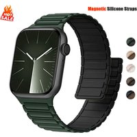 strap Loop for Apple watch Band 40/41mm 44mm-45mm-49mm S10-46/42mm Silicone Magnetic Strap for lWatch Series Ultra 2 6 5 4 9/8/7