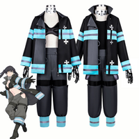 Anime Fire Force Shinra Kusakabe Kotatsu Tamaki Cosplay Costume Firefighter Uniform Suit Coat Pants Vest Women Halloween Costume