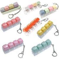 Pressure Relief Keychain Fidget Toys, Keyboard Key Design Finger Press Toys Decompression Perfect Stress Relief Small Toy Gift