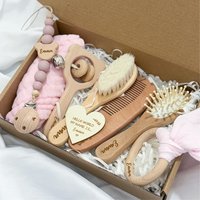 8pcs Personalized Name Natural Wood Gift With Gift Box Custom Birthday Gift Custom Name Announcement Brush for Party Favors