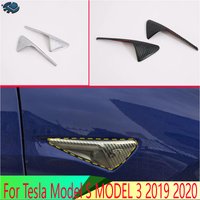 For Tesla Model S MODEL 3 2017-2022 Car Accessories ABS Chrome Air Flow Vent Fender Trim Badge Sticker