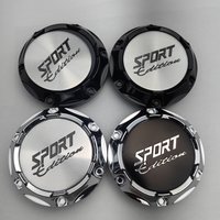 4PCS/lot 64MM Sport Rim Hub Cap 56mm Racing Sport Emblem Sticker Wheel Center Caps Black & Silver Racing Yokohama Hubcaps