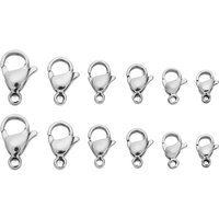 50pcs Stainless Steel Lobster Clasps Hooks for Necklace Bracelet Chains DIY Fashion Jewelry Making Findings Supplies 10mm/12mm