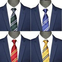 1pc Tie With Classic School-inspired Diagonal Stripe Pattern, Cosplay Accessory For Harry's Cloak, Suitable For Dress, Suit
