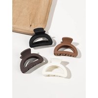 4pcs Classic Matte Half Round Grip Clip Mini High Grip Disc Hair Breakers Small Grip Clip Suitable for Daily Wearing