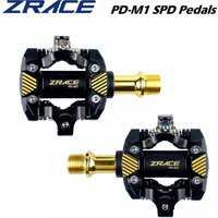 ZRACE PD-M1 SPD Pedals - GOLD, Self-Locking MTB Gravel Components Using for Bicycle Racing Mountain Bike, 332g