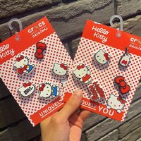 Hello Kitty Set Cute KT Cat Cartoon Series DIY Shoe Charms Garden Accessories Buckle Fit Clogs Sandals Pin Decorate Gifts