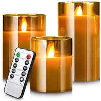 LED Lights for Home Electronic Candle LED Candle Decoration LED Glass Candle Full Set Remote Control Timer for Christmas Wedding