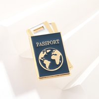 Passport Plane Earth Adventure Travel Life Enamel Pin Brooch Travel Pilot Denim Jackets Lapel Backpack Badges Accessories