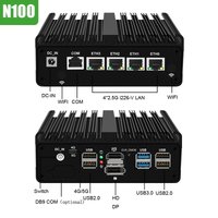 12th Gen Intel N100 N150 Firewall Mini PC HD DP Soft Router 4x 2.5G i226 LAN NVMe Industrial Fanless Computer pfSense PVE ESXi