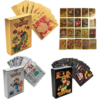 55PCS Pokemon Cards Vmax GX Gold Foil Flash Box Party Interactive Game English Spanish Colorful Game Battle Collection Card Gift