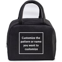 DIY Lunch Bag Customize Your Logo or Name Image Women Men Portable Insulated Bags Luminous/non Luminous Customized Style Choices