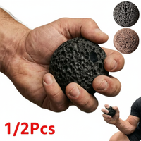 1/2Pcs 5cm Volcanic Stone Hand Grip Strengthener Ball Anti-sweat Finger Exerciser Rock Climbing Training & Muscle Recovery Thera