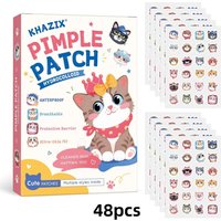 PE Cartoon Acne Patch Colorful Spot Patche Invisible Cover Cat-shaped Facial Concealer Stickers Gentle Skincare