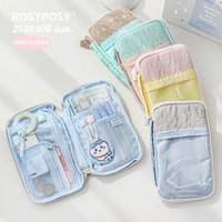 MINKYS Candy Color Big Capacity Pencil Case Pen Storage Bag Pencilcase Pencil Punch Storage Bag Kids Gift Stationery Supplies