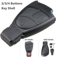 2/3/4 Buttons Smart Car Key Fob Shell Auto Car Key Case Replacement Remote Cover Fit for Mercedes-BenzC M B E CL SL Key Shell