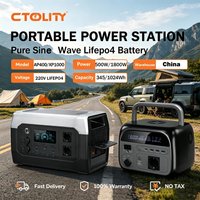 CTOLITY 500W 1800W Portable Power Station Lifepo4 Battery AC Solar Generator Pure Sine Wave Emergency Energy Storage Supply