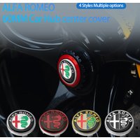 60mm Car Wheel Hub Center Caps Black Silver Universal Vehicle Wheel Hub For Alfa Romeo Sportiva 156 Stelvio Giulia Giulietta GT