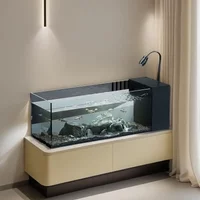 fish living room side filter aquarium ecological self-circulation desktop ultra-white glass goldfish tank
