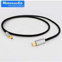 Monosaudio DC Cable Linear Upgrade Cable USB to DC2.1 DC2.5 Plug Gold Plated Audio Cable for Amplifier CD DVD Player