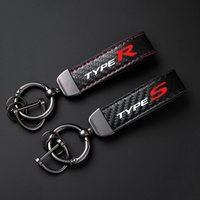 For Honda Civic Type R FK8 Type S Accessories Carbon Fiber Pattern Auto Key Holder Car Keychain Creative Styling Accessories