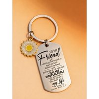 Stainless Steel "True Friendship S" Keychain, Best Friend Gift for Women, Birthday Car Bag Charm, Halloween Christmas Present