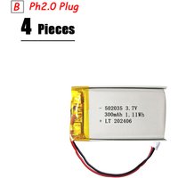 502035 3.7V 300mAh Rechargeable Li‑Polymer Battery for Mouse Repeller Mite Remover GPS MP3 MP4 Replacement