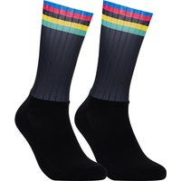 AliExpress NONE New Pro Aero compression Cycling Socks Anti Slip Silicone summer Men women Bicycle Sport Running Bike black mid-calf Socks