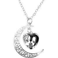 Japan Anime Nana Glass shaped Pendant Peach Heart Moon Necklace Character Play DIY Handmade For Girls Gift Jewelry