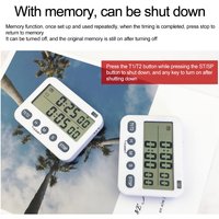 Dual Digital Timer , Kitchen Timer for Cooking Countdown Timers for w/ Magnetic - Batteries Not Included KXRE