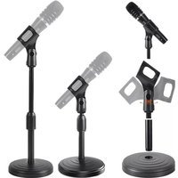 Microphone Stand Desktop Adjustable Lifting and Weighting Disc Base Shockproof for Network Live Broadcast Mic Stand Accessories