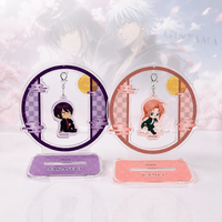 New Anime 【Gintama】Acrylic Stand Figure Gintoki Sakata Kagura Keychain Exquisite Desktop Decor Cute Fans Gift