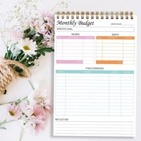 Budget Planner Notebook, Undated Monthly Financial Planner Effective Management Of Funds Effectively Manage Your Funds 52 Sheets