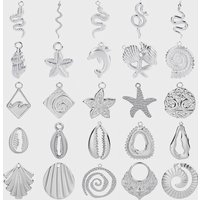 6pcs/Lot Sea Accessories Shell Conch Snake Pendant Stainless Steel Charms For Jewelry Making Bulk DIY Necklace Earrings Material