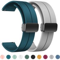 Gear S3 Frontier / Classic Band Correa Magnetic Buckle Silicone Strap For Samsung Galaxy Watch 3 45mm / 46mm Watchband Bracelet