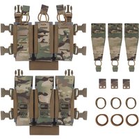 WG Multifunction 5.56 Triple Mag Pouch Front Panel Bag for Tactical Airsoft Vest Plate Carrier Fit MOLLE Quick Release System